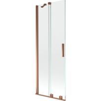 Mexen Velar dviejų dalių stumdomas vonios ekranas 70 x 150 cm, permatomas, rožinis auksas - 896-070-000-01-60
