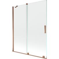 Mexen Velar vonios ekrano 2-durų stumdomas 140 x 150 cm, skaidrus, rožinis auksas - 896-140-000-01-60