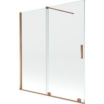 Mexen Velar 2-dalių stumdomas vonios ekranas 150 x 150 cm, permatomas, rožinis auksas - 896-150-000-01-60