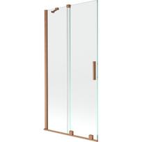 Mexen Velar 2-jų dalių stumdomas vonios uždanga 90 x 150 cm, permatomas, šlifuotas varis - 896-090-000-01-65
