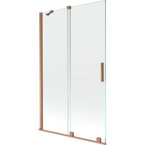 Mexen Velar 2-jų dalių slankus vonios ekranas 110 x 150 cm, permatomas, šepečiu nublizginta varis - 896-110-000-01-65
