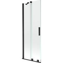 Mexen Velar 2-jų dalių stumdoma vonios pertvara 75 x 150 cm, permatoma, juoda - 896-075-000-01-70