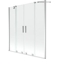 Mexen Velar Dviejų dalių vonios širmos dušo durys 150 x 150 cm, skaidrios, chromuotos - 896-150-000-02-01