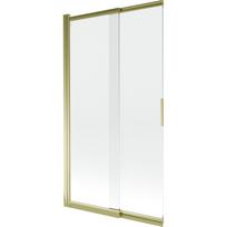 Mexen Fox dviejų sparnų stumdomos vonios pertvara 100 x 150 cm, permatoma, auksinė - 891-100-002-50-00