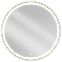Mexen Esso apvalus apšviestas vonios veidrodis, 100 cm, LED 6000K, nuo rasojimo, auksinis rėmas - 9825-100-100-611-50