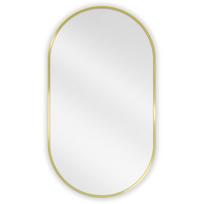 Mexen Loft ovalo formos vonios veidrodis 80 x 45 cm, auksinis rėmas - 9851-080-045-000-50