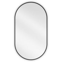Mexen Loft ovalus vonios veidrodis 80 x 45 cm, juodas rėmas - 9851-080-045-000-70
