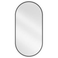 Mexen Loft vonios veidrodis ovalus 100 x 50 cm, juodas rėmas - 9851-100-050-000-70
