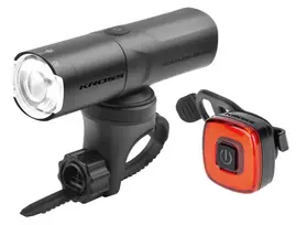 KROSS Dazzling / 800/30 lm / USB-C / įkraunamų žibintų komplektas