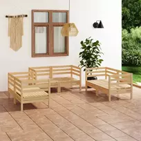 Sodo poilsio baldų komplektas, 6 dalių, pušies masyvas