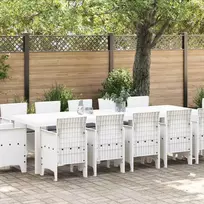 Sodo valgomojo komplektas su pagalve 13 pcs Balta