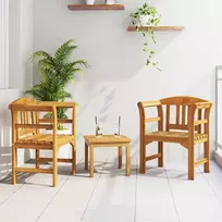 Sodo rožių poilsio rinkinys 3 pcs Kietos akacijos mediena