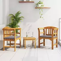 Sodo rožių poilsio rinkinys 3 pcs Kietos akacijos mediena