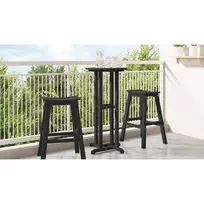 Baro stalas Juoda 55 x 55 x 107 cm Polietilenas