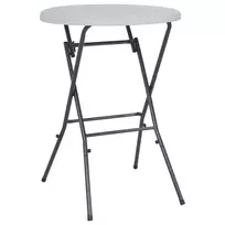 Sulankstomas baro stalas, baltas, 80x110cm, HDPE
