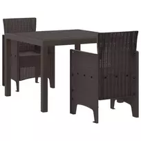 Sodo valgomojo komplektas 3 pcs Ruda Polipropilenas