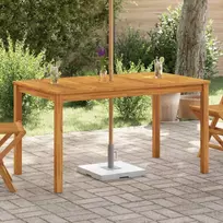Sodo stalas, 140x80x74cm, akacijos medienos masyvas