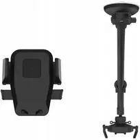 Fixed FIXED Iconiq universalus automobilinis laikiklis „Flex XL“, skirtas montuoti ant priekinio stiklo arba prietaisų skydelio, juodos spalvos