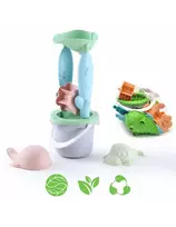 WOOPIE GREEN kibirėlio ir smėlio malūnėlio rinkinys, 4 vnt.