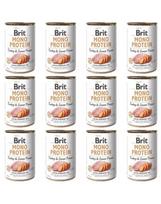 BRIT Mono Protein Turkey & Sweet Potato, 12 x 400 g, monoproteininis drėgnas pašaras šunims su kalakutiena ir batatais