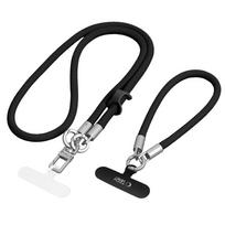 Mobiliųjų telefonų grandinėlė Tech-Protect C10S Rope Phone Lanyard - Black and Titanium