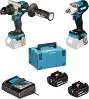 Makita ZESTAW COMBO 18V DLX2590TJ (DHP492, DTW300) 2x5,0Ah