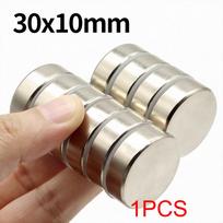 30x10mm Super stiprus neodimio magnetas N35 NdFeB Nuolatinis magnetinis imanes Apvalūs galingi magnetai Šaldytuvas