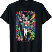 Birds of Prey Harley Quinn Color Corridor T-Shirt S įvairiaspalvis