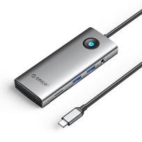 Orico PW11 8in1 USB-C Docking Station 2x USB-A 3.0 1x USB-C PD 100W 1x HDMI 4K 60Hz 1x microSD/SD 1x RJ45 Gigabit Ethernet 1x Audio 3.5mm – Gray