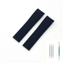 For Longines Conquest L3.781 L3.782 L3.742 L3.642 Silicone Rubber Dive Watch Band Replacement Strap 21mm Cut Adjustable Bracelet 21mm mėlyna