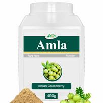 Jain Amla Powder 400g | 100% Pure Ayurvedic Herbal Supplement for Hair Skin Wellness and Immunity