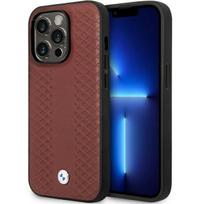 Dėklas iPhone 14 Pro BMW Odinis Diamond Bordo