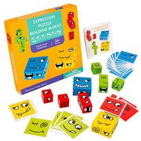 Set Cuburi Descopera Emotii Si Expresii Kids Emotion Recognition Blocks Learning Toy for Emotional Expression Early Education Cognitive Development
