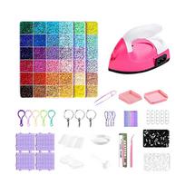 72 Spalvų Klijuojamų Karoliukų Rinkinys su Mini Lygintuvu, Pagrindais, Lyginimo Popieriumi ir Žnyplėmis – Suderinamas su Perler/Beads&Boards – Ideali „Pasidaryk pats“ Dovana