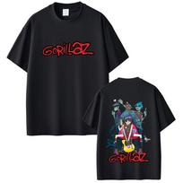 Rock Band Gorillaz Graphic T-shirt Men Women Gothic Pop Music Short Sleeve Male High Quality Soft Cotton Crewneck Tshirt S