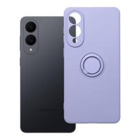 Dėklas telefonui su silikoniniu žiedu SAMSUNG S25 Edge violetinis