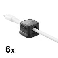Magnetinis kabelių laikiklis Joyroom JR-ZS368 6 vnt. (juodas)