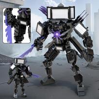 Upgraded Giant Skibid-i Toilet Mecha Building Set, Large Titan Battle Robot Model Kit, Ideal Collectible&Birthday Gift Toy