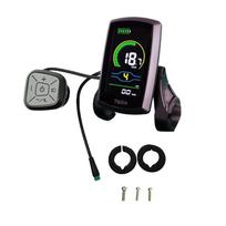 YOLIN-80C elektrinio dviračio LCD ekranas, vandeniui atsparus elektrinio dviračio ekranas, 5 kontaktų, suderinamas su 31,8 mm ir 22,2 mm vairais. juoda