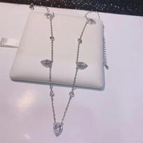 HIBRIDE Trendy Dainty Initial Choker Necklace Sea Stackable Necklace for Women Girlfriend Wife Gift Bijoux Femme P29 46cm&Pendant