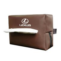 PU odos automobilinė servetėlių dėžutė Veido servetėlių laikymo krepšys Lexus FSPORT LBX NX RX 350h 450h ES UX 300e GS IS LS LX CT LC RC GX460 ruda