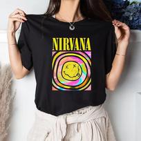 Nirvana Smile Face TShirt Trendy Unisex TShirt Gift All Size S5XL S