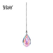 Sun Catcher Decoration 1/6Pcs Faux Crystal Suncatcher Hanging with Chain Indoor Outdoor Colorful Rainbow Light Home Garden Maker Prism Pendant F