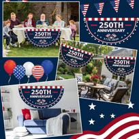 USA Patriotic Fan Flag for Celebrations