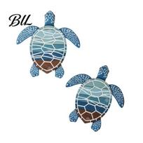 Non-deforming Wall Decor Wooden Beach Art Vintage Sea Turtle Duck Bird Flexible Home Decoration Rustic Farmhouse Coastal Ocean Hanging Ornament A