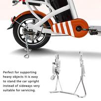 14–16 colių padangai Dviguba kojelė Dvi skylės Dviračio stovėjimo stovas Elektriniams dviračiams for 16 Inch Tire white
