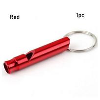 7 Colors Outdoor with Keyring Emergency Whistles Survival Whistle EDC Tools Training Accessories 1pc raudona