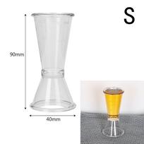 New Single Drink PVC Measure Cup Cocktail Shaker Double Shot Jigger Short S