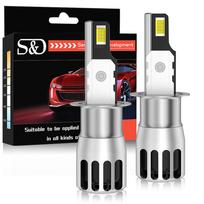 2 vnt. 40000LM H1 LED lemputės priekinių žibintų lempos Canbus H3 Mini CSP su variniu vamzdeliu Aukštas/Žemas spindulys Automobilio rūko žibintams Automobilinis 12V 6000K H3