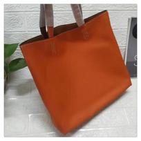 2024 Women's Large Capacity Tote Bag - Genuine TOGO Calfskin Leather, Hand-Held Shopping Bucket Bag. 38x35 cm